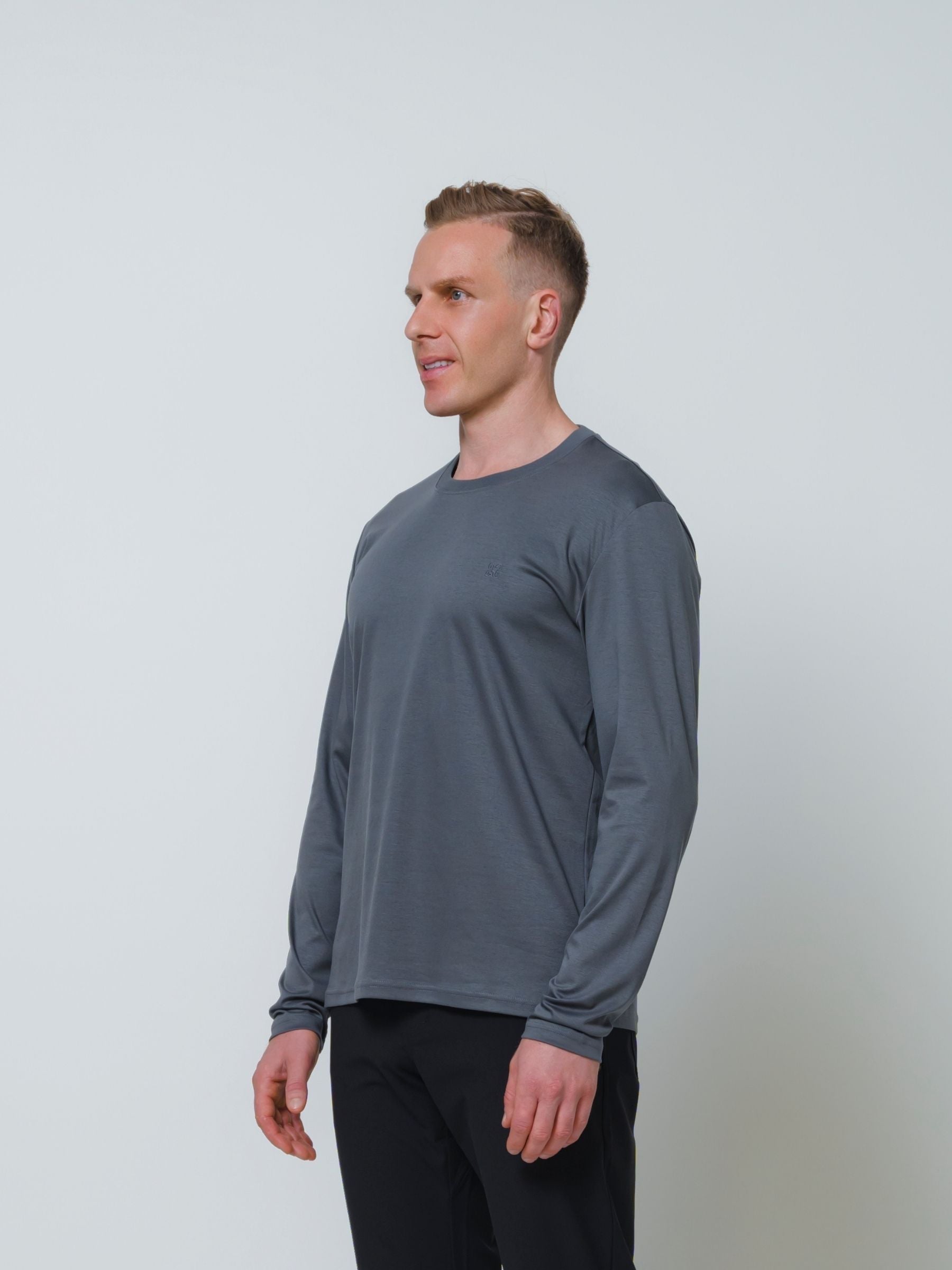 Butter Long Sleeve T \ Charcoal